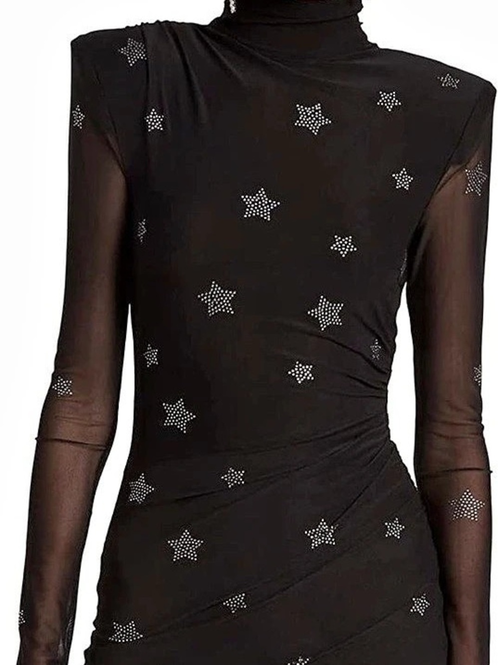 Black Embellished Mini Dress
